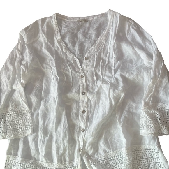 Bellambia Made in Italy 100% Linen Top - Picture 2 of 4